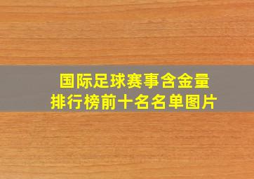 国际足球赛事含金量排行榜前十名名单图片