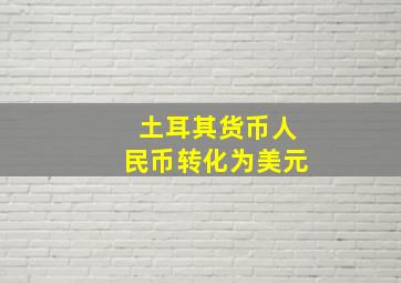 土耳其货币人民币转化为美元