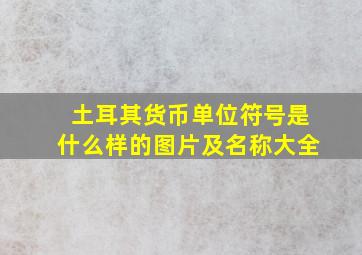 土耳其货币单位符号是什么样的图片及名称大全