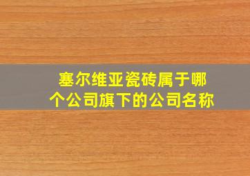 塞尔维亚瓷砖属于哪个公司旗下的公司名称