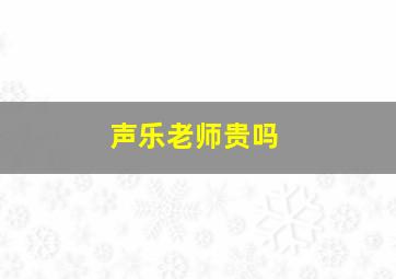 声乐老师贵吗