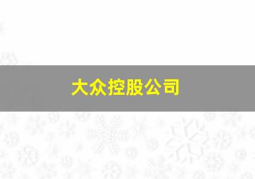 大众控股公司