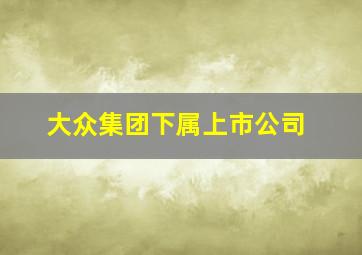 大众集团下属上市公司