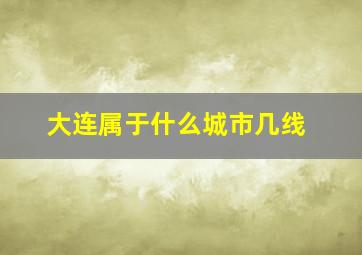 大连属于什么城市几线