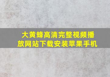 大黄蜂高清完整视频播放网站下载安装苹果手机