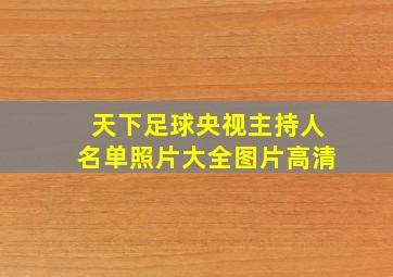 天下足球央视主持人名单照片大全图片高清