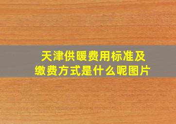 天津供暖费用标准及缴费方式是什么呢图片