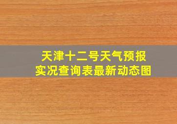 天津十二号天气预报实况查询表最新动态图