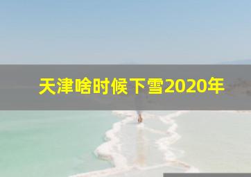 天津啥时候下雪2020年