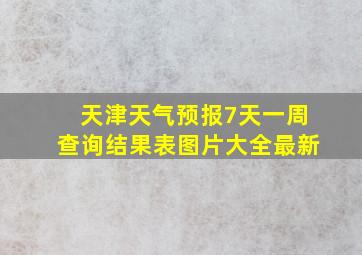 天津天气预报7天一周查询结果表图片大全最新