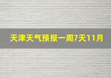 天津天气预报一周7天11月