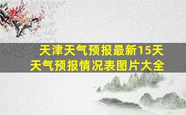 天津天气预报最新15天天气预报情况表图片大全