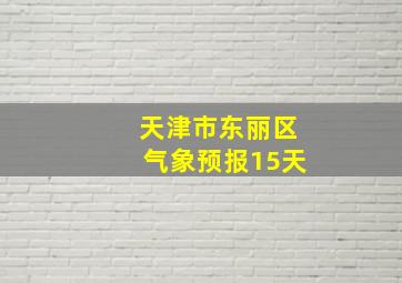 天津市东丽区气象预报15天