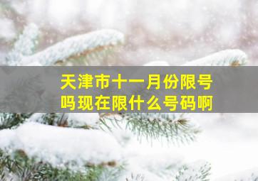 天津市十一月份限号吗现在限什么号码啊