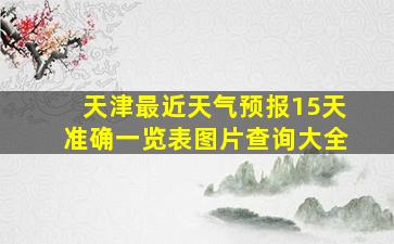 天津最近天气预报15天准确一览表图片查询大全