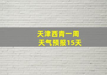 天津西青一周天气预报15天