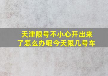 天津限号不小心开出来了怎么办呢今天限几号车