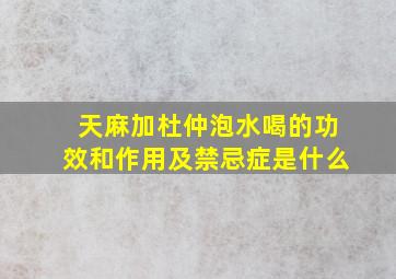 天麻加杜仲泡水喝的功效和作用及禁忌症是什么