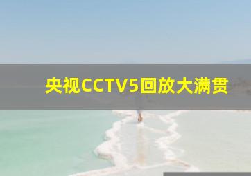 央视CCTV5回放大满贯