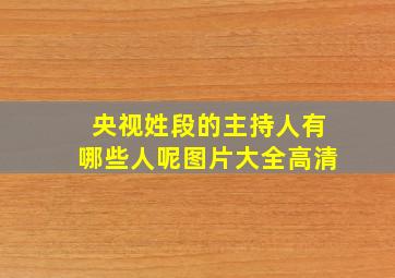 央视姓段的主持人有哪些人呢图片大全高清