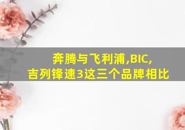 奔腾与飞利浦,BIC,吉列锋速3这三个品牌相比