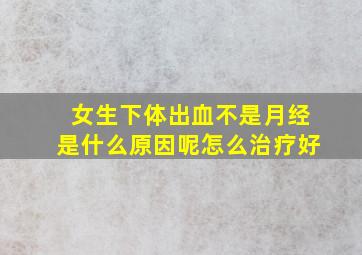 女生下体出血不是月经是什么原因呢怎么治疗好