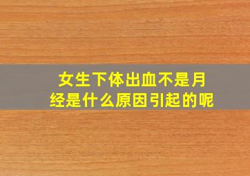 女生下体出血不是月经是什么原因引起的呢