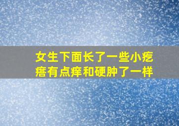 女生下面长了一些小疙瘩有点痒和硬肿了一样