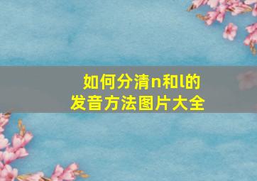 如何分清n和l的发音方法图片大全