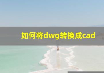 如何将dwg转换成cad