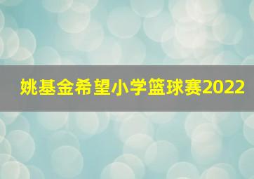 姚基金希望小学篮球赛2022