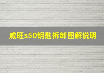 威旺s50钥匙拆卸图解说明