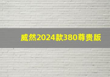 威然2024款380尊贵版