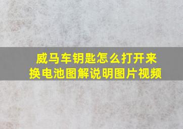 威马车钥匙怎么打开来换电池图解说明图片视频