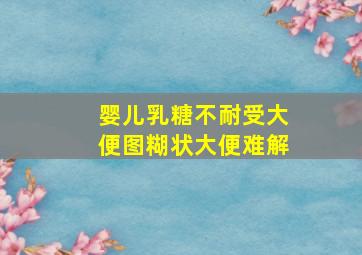 婴儿乳糖不耐受大便图糊状大便难解