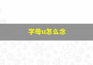 字母u怎么念