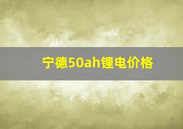 宁德50ah锂电价格