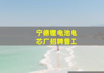 宁德锂电池电芯厂招聘普工