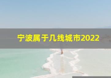 宁波属于几线城市2022