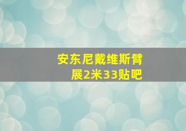 安东尼戴维斯臂展2米33贴吧