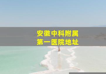 安徽中科附属第一医院地址