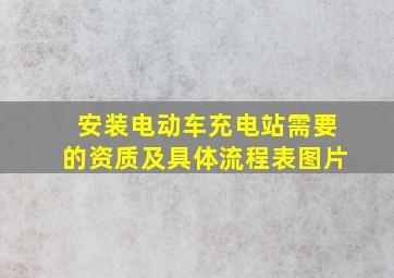 安装电动车充电站需要的资质及具体流程表图片