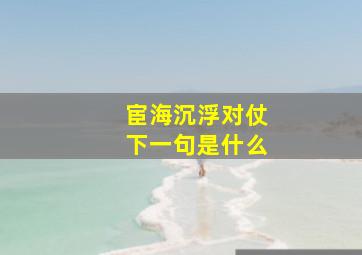 宦海沉浮对仗下一句是什么