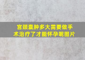 宫颈囊肿多大需要做手术治疗了才能怀孕呢图片