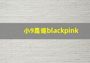 小9是谁blackpink