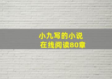 小九写的小说在线阅读80章