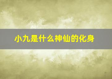 小九是什么神仙的化身