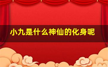 小九是什么神仙的化身呢