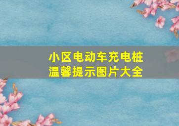 小区电动车充电桩温馨提示图片大全