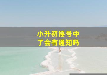 小升初摇号中了会有通知吗